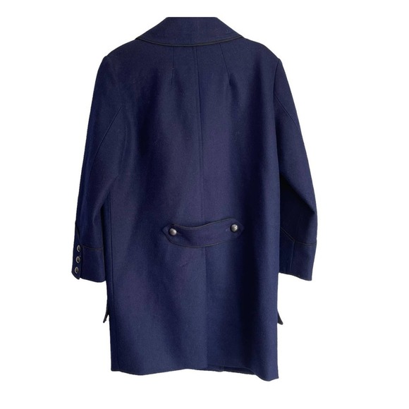 BB Dakota Wool Blend Military Double-Breasted Peacoat Jacket Navy Size S - Picture 6 of 12